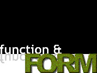 Form & Function -- title page with display fonts